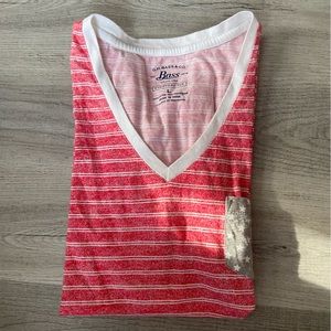 BRAND NEW! Bass Striped Patriotic Top